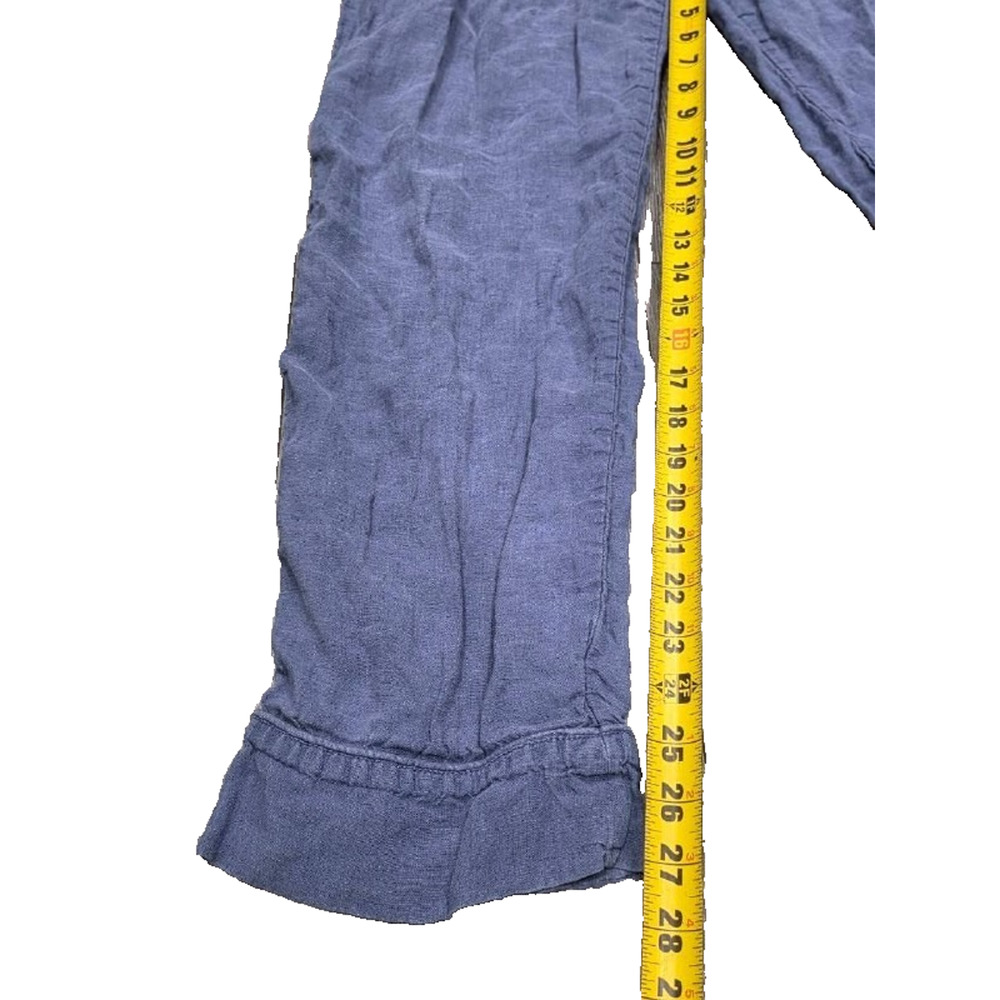 Serena and Lily Positano Linen Sleep pants Blue Medium A006442 - Picture 2 of 10